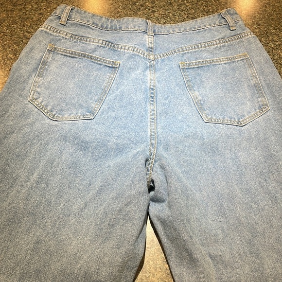 Shein Curve 0XL denim distressed bootcut light washed 5 pocket jeans - Picture 5 of 10